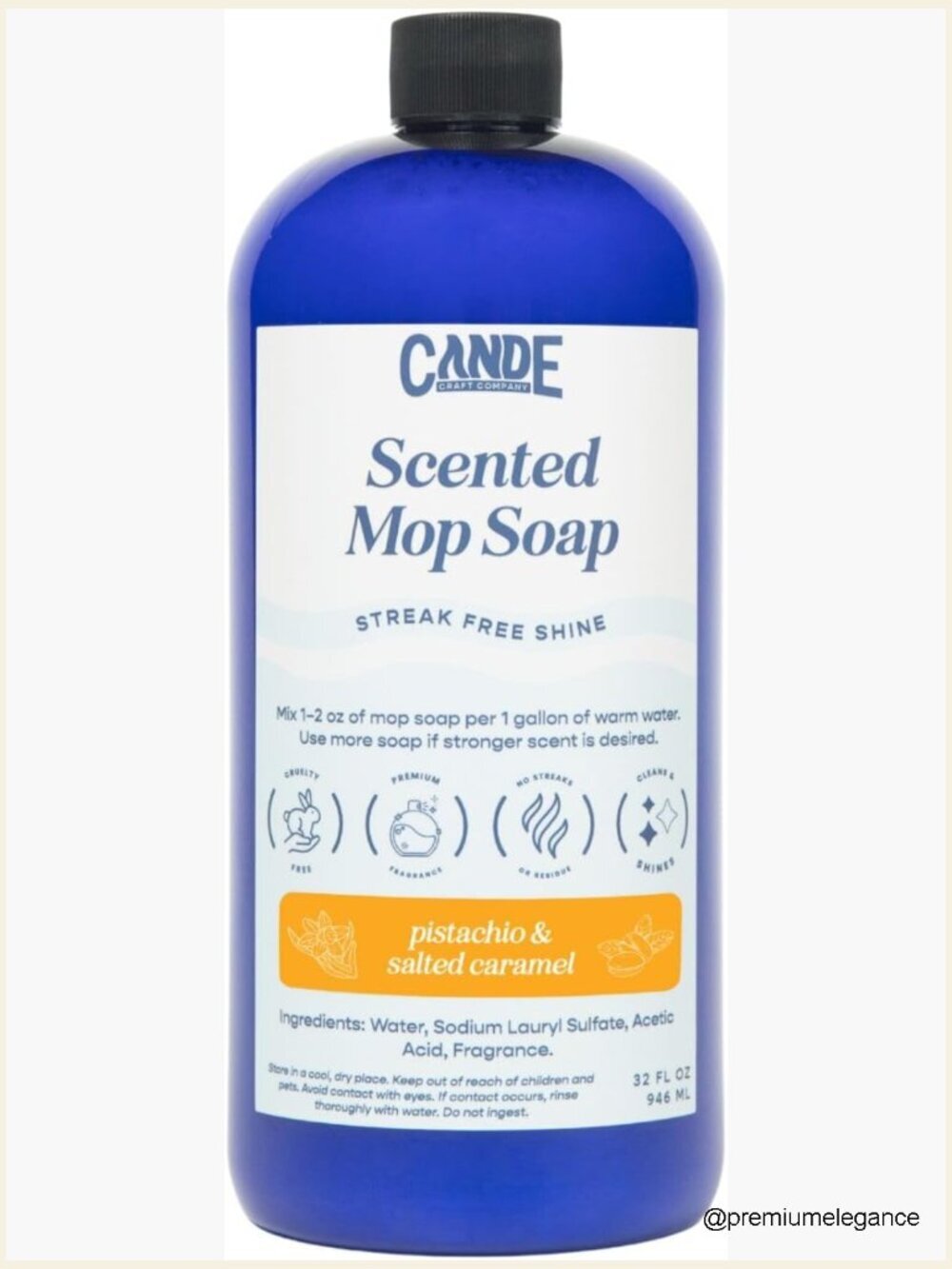Luxury Floor Cleaner, Pistachio & Salted Caramel, 32 oz